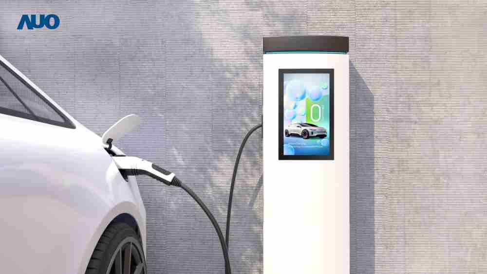 友達〝EVSE車用充電樁解決方案〞專為電動汽車充電樁設計，，，，具有高亮度、、克服戶外艱難環境的耐溫、、、、耐紫外線等特性，，，，並搭載散熱性及擴充性強的高效能工業電腦，，，可實現人機互動訴求，，，，如資訊顯示、、、支付等應用